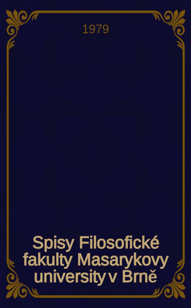 Spisy Filosofické fakulty Masarykovy university v Brně : Ruská poezie v interpretaci Františka...