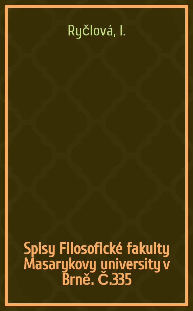 Spisy Filosofické fakulty Masarykovy university v Brně. Č.335 : Bílý tanec