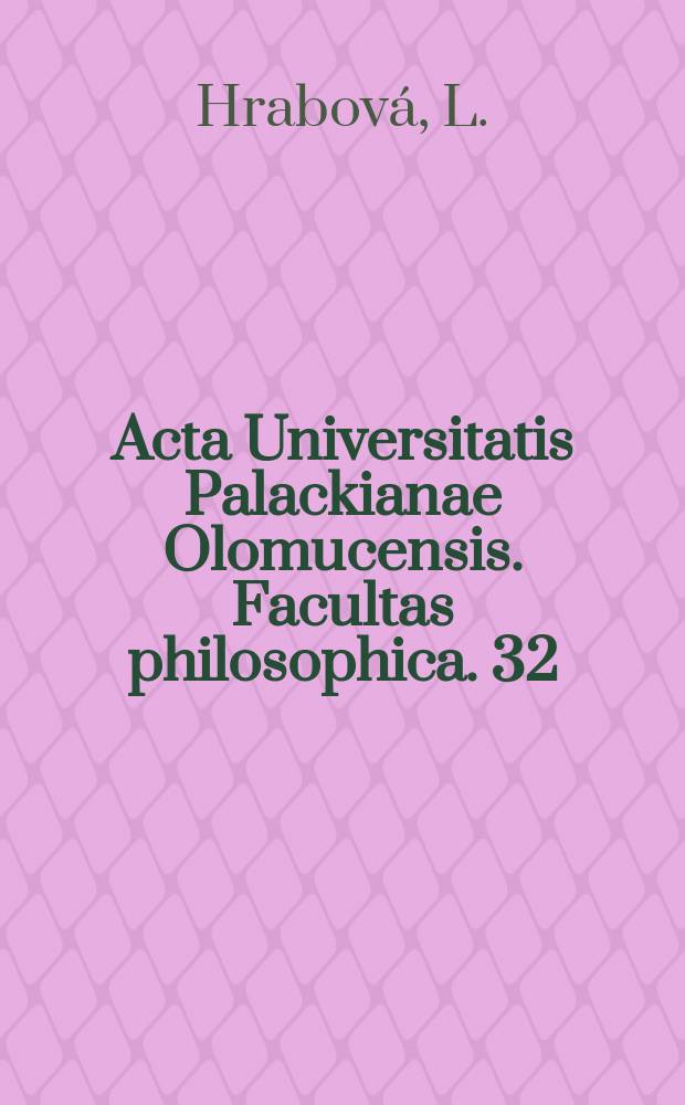 Acta Universitatis Palackianae Olomucensis. Facultas philosophica. 32 : Geschichte der Elbslawen und Prissen im Bilds...