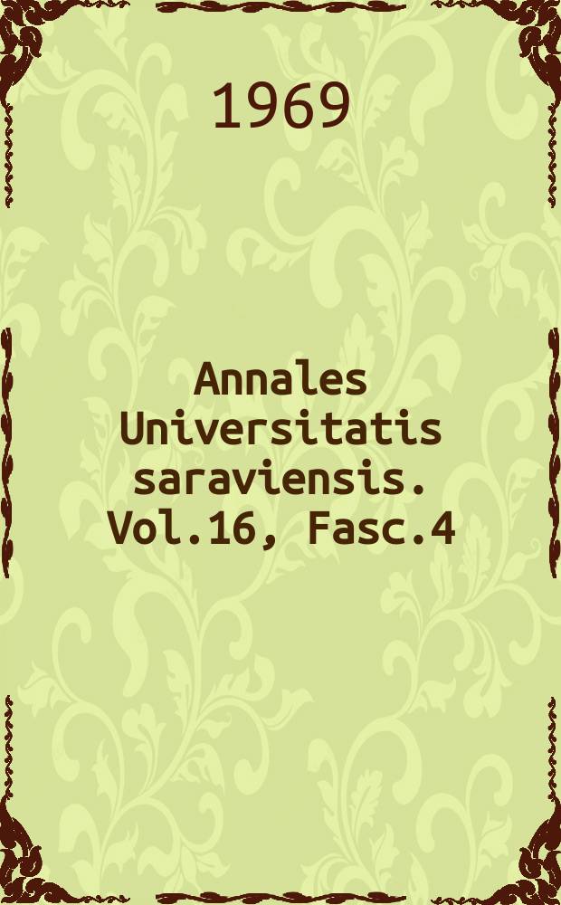 Annales Universitatis saraviensis. Vol.16, Fasc.4 : Angeborene Ohrmißbindung als Ursache der Taubheit