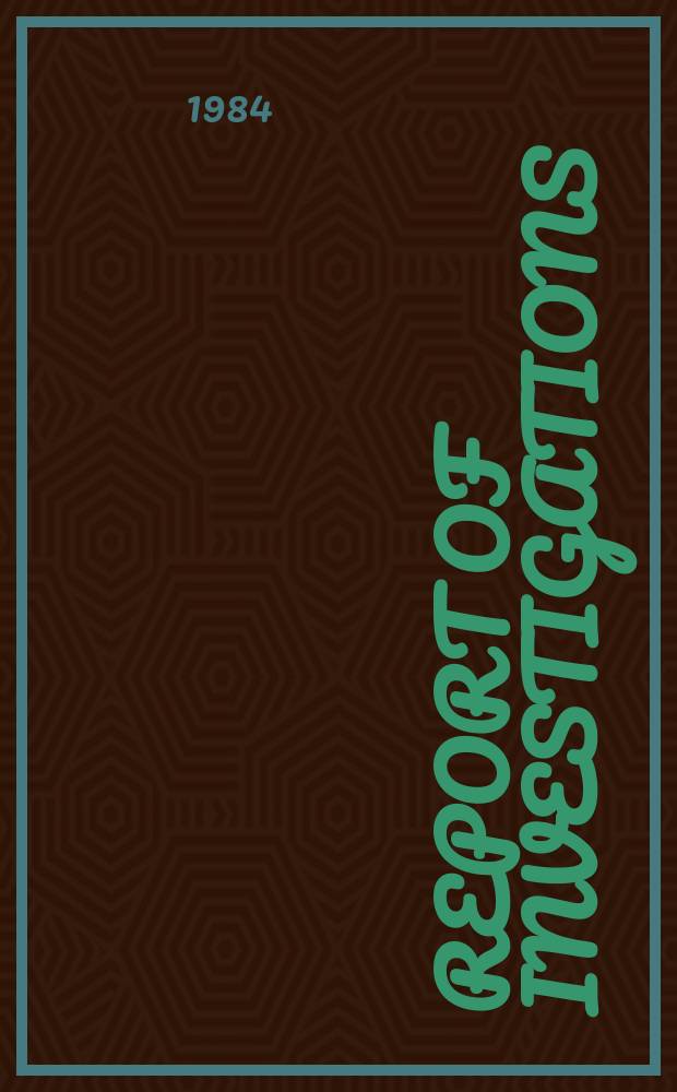 Report of investigations : Influence of overlying strata on methane ...