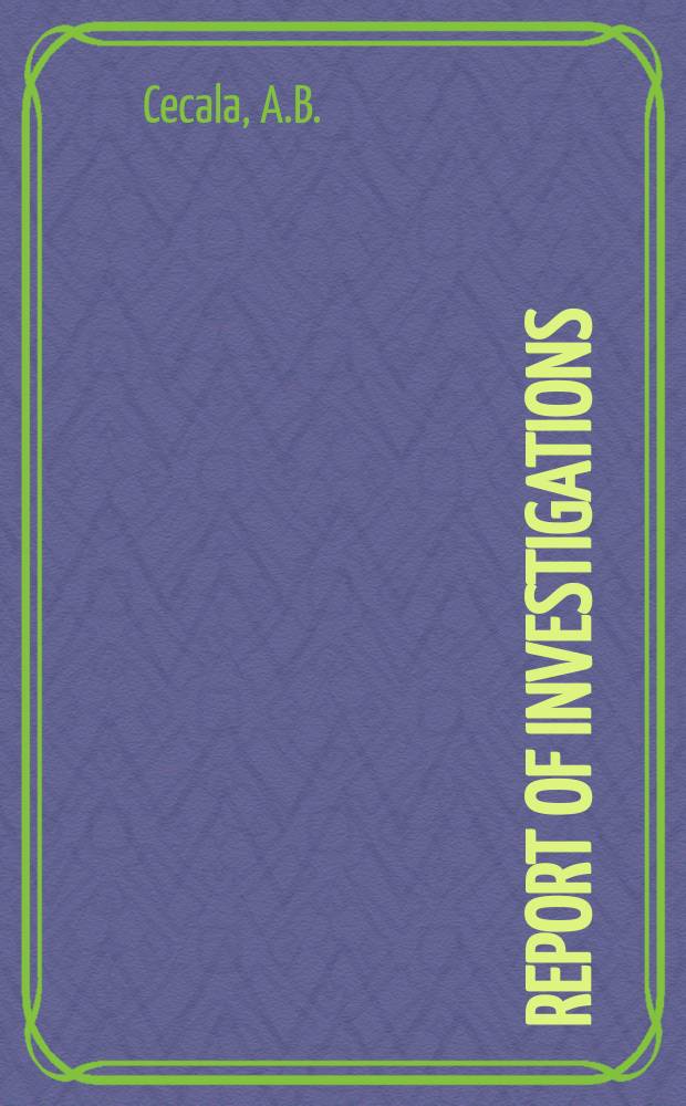 Report of investigations : New bag nozzle to reduce dust ...