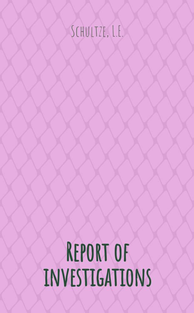 Report of investigations : Recovering zinc-lead ...