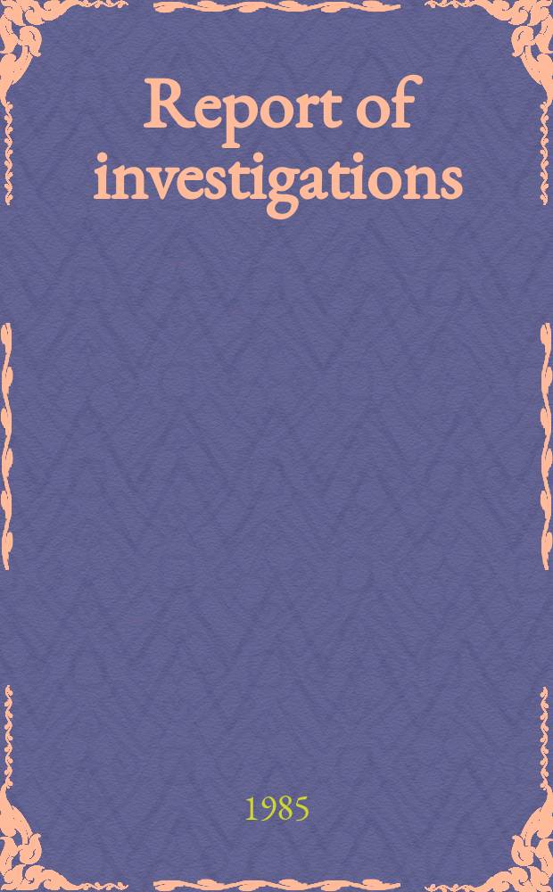 Report of investigations : Chlorine oxygen leaching of a low ...