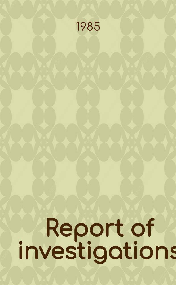 Report of investigations : High-temperature properties of magnesia - ...