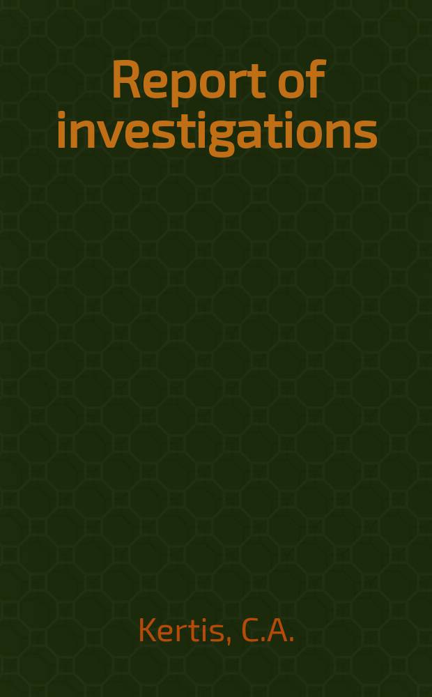 Report of investigations : Reducing hazards in underground ...