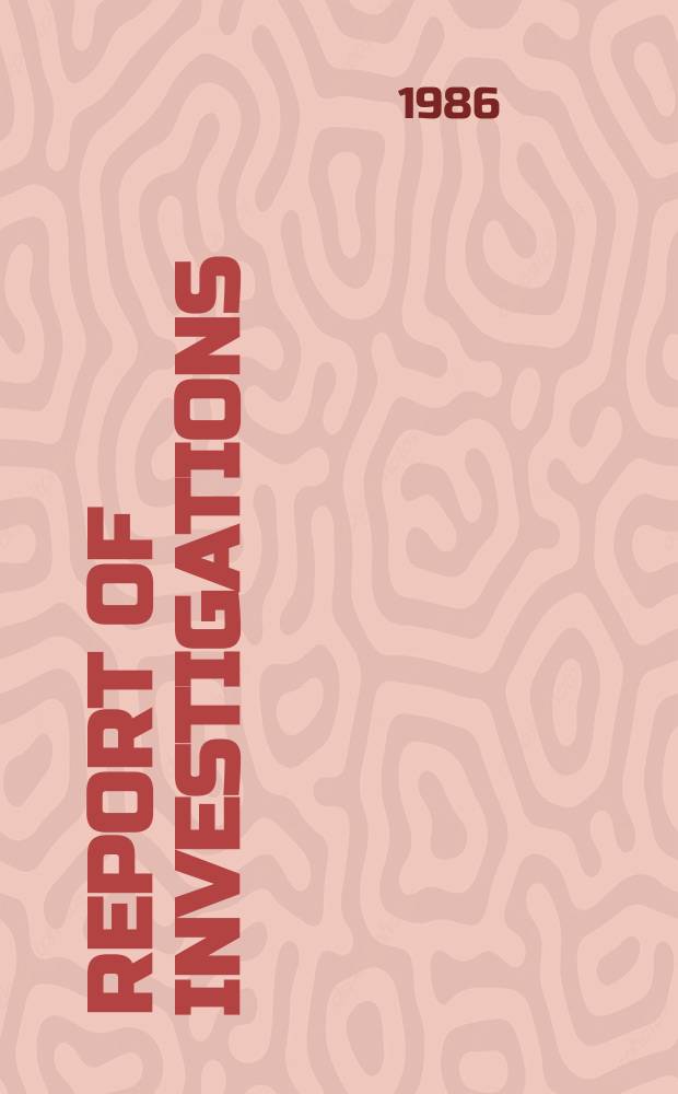 Report of investigations : Performance characteristics of large-capacity face ventilation system for oil shale mining