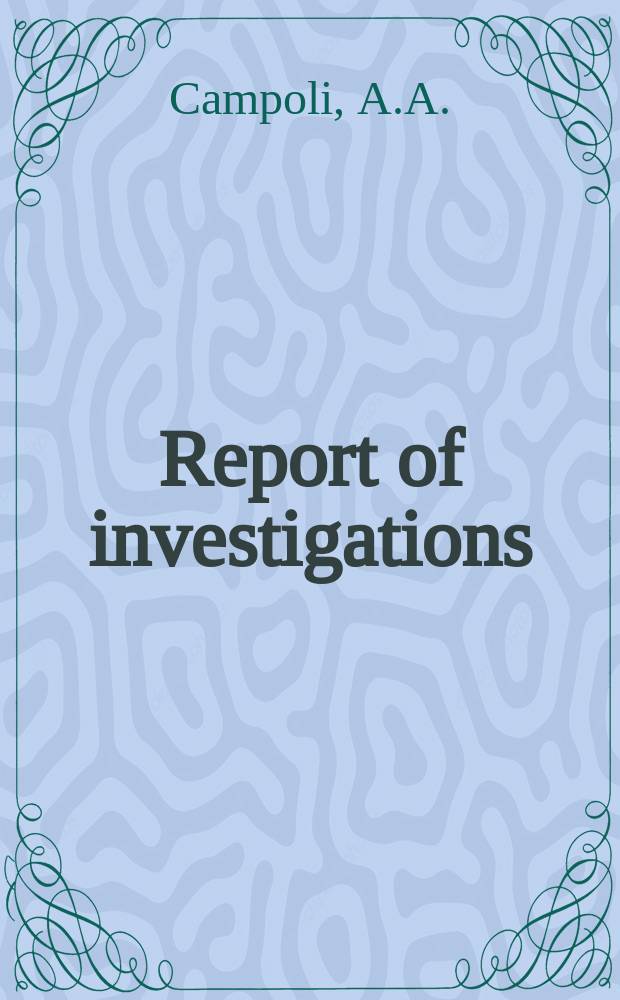 Report of investigations : Tribo-electric effects on ...