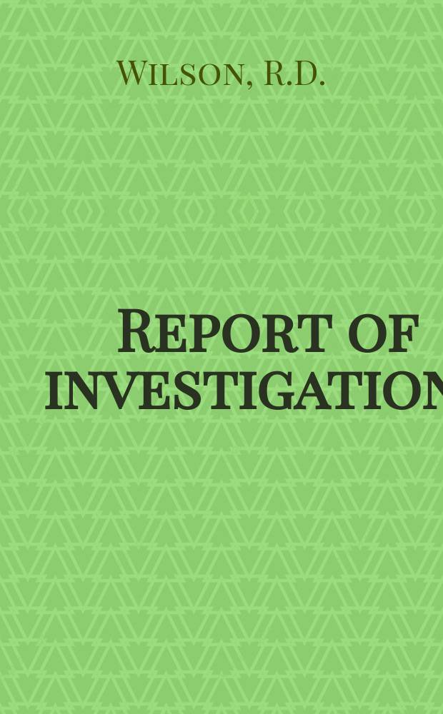 Report of investigations : Removal of alkalies from ...
