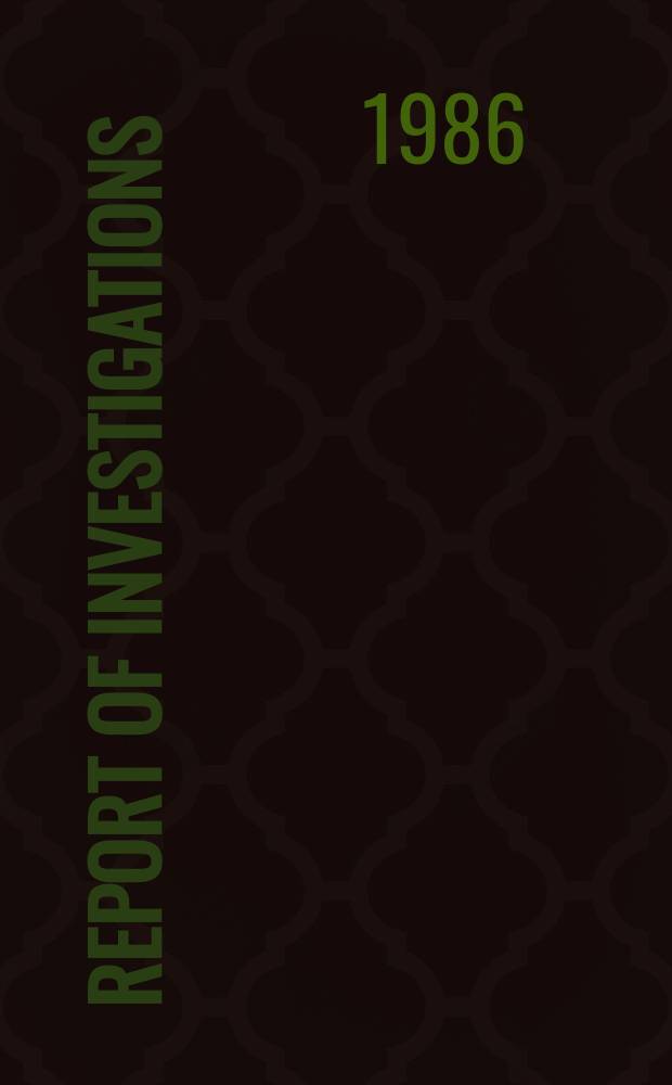 Report of investigations : Firing delay characteristics ...