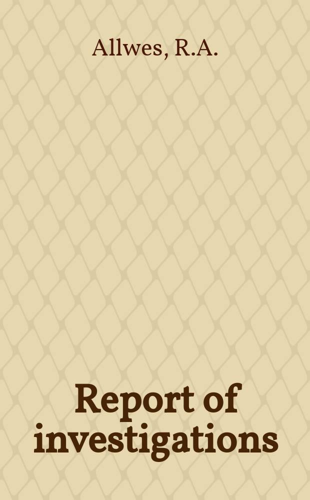 Report of investigations : Arch canopy design procedure ...