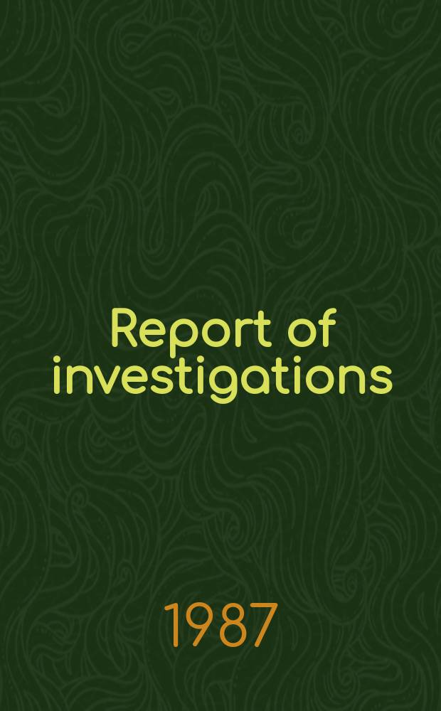 Report of investigations : Assessment of longwall roof behavior ...