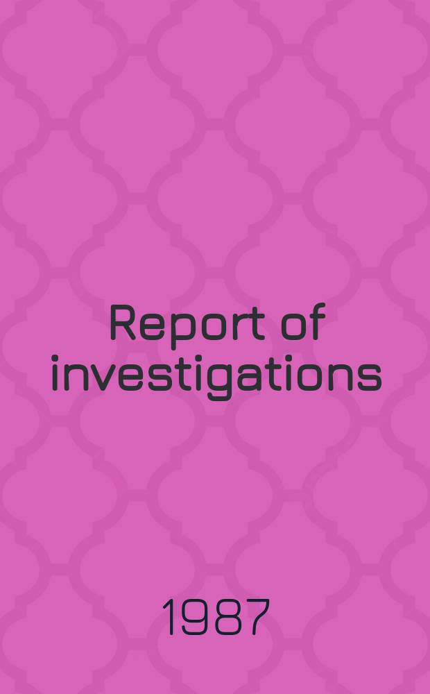 Report of investigations : Numerical prediction of cobalt sorption ...