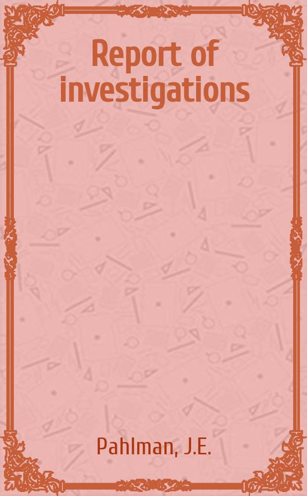 Report of investigations : Dual leaching method for recovering ...