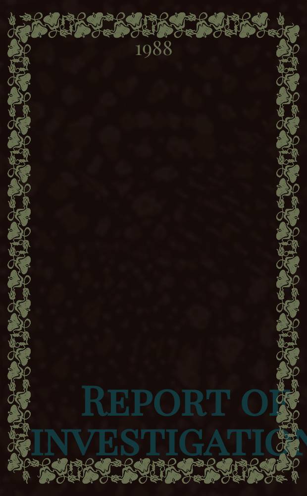 Report of investigations : Leaching gold-silver ores with sodium cyanide ...