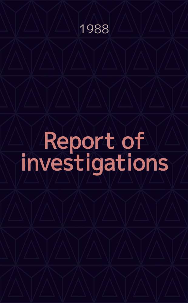 Report of investigations : Dimensional changes of select ...