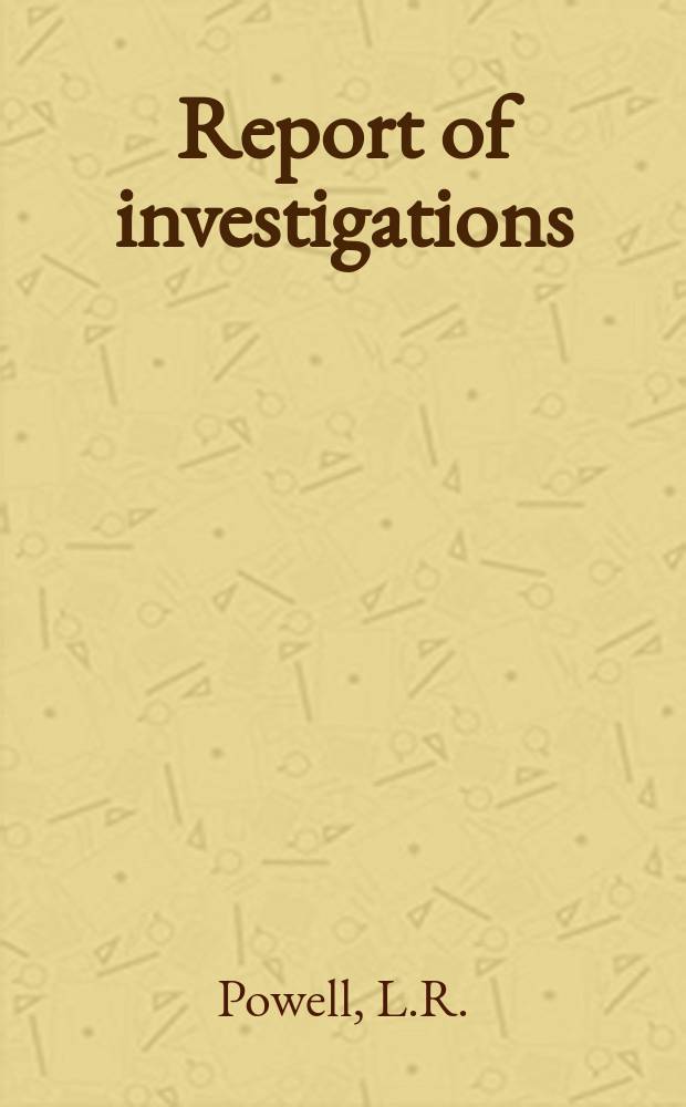 Report of investigations : Foundation response to high-extraction ...