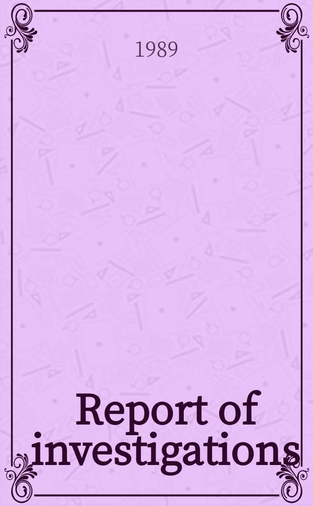 Report of investigations : Fe-Ni-Cr alloys ...