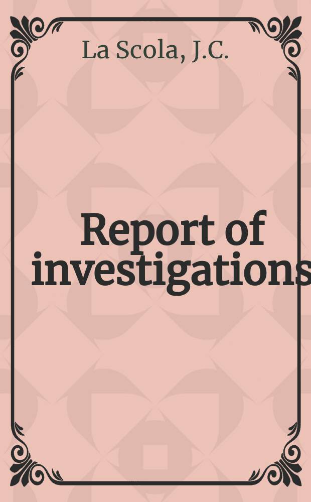 Report of investigations : Comparison of aerial ...