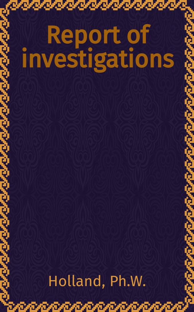 Report of investigations : An improved method for determining helium in water