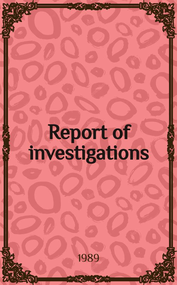 Report of investigations : Recovery of principal metal values from waste hydroprocessing catalysts