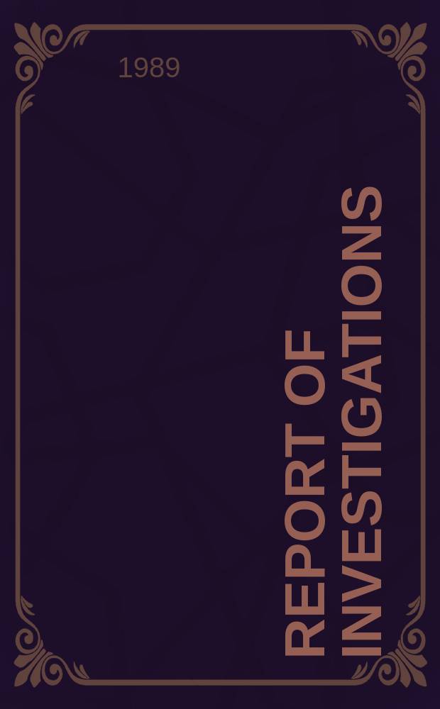 Report of investigations : Fire and explosion hazards of oil shale