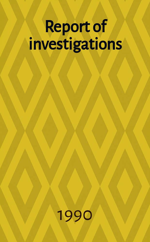 Report of investigations : Chromite recovery from northern California ores ...