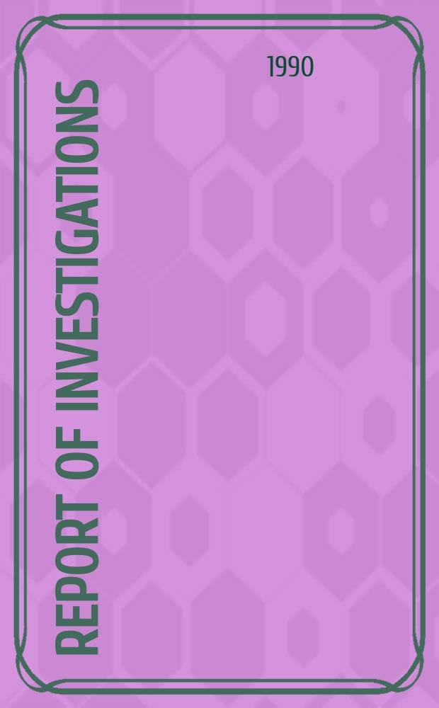 Report of investigations : Mining machine orientation ...