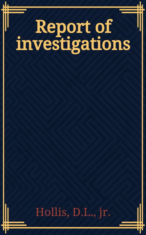 Report of investigations : Use of an arc plasma system to separate ...