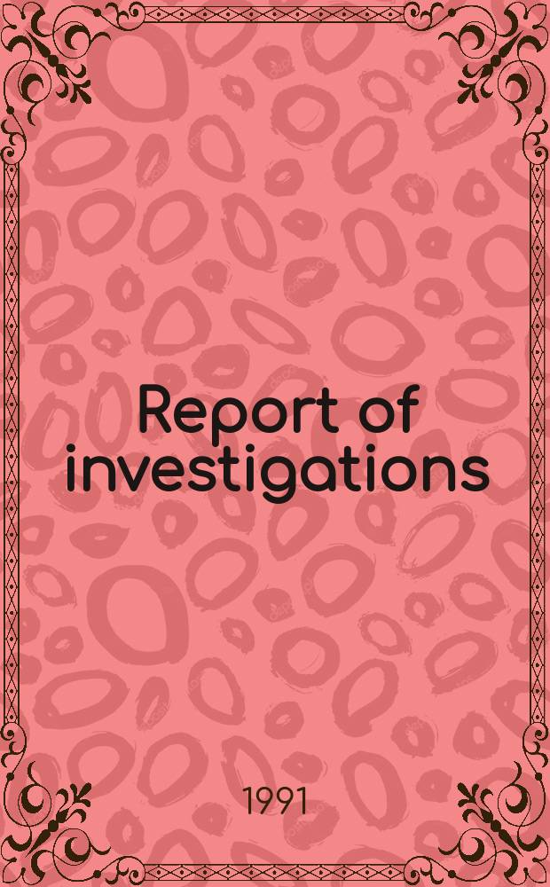 Report of investigations : Interactions and limitations of primary dust controls ...