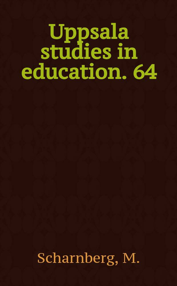 Uppsala studies in education. 64 : Textual analysis