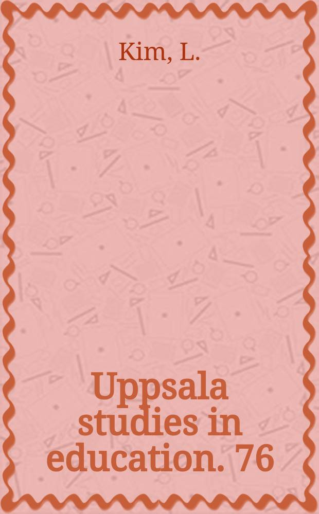 Uppsala studies in education. 76 : Val och urval till högre utbildning