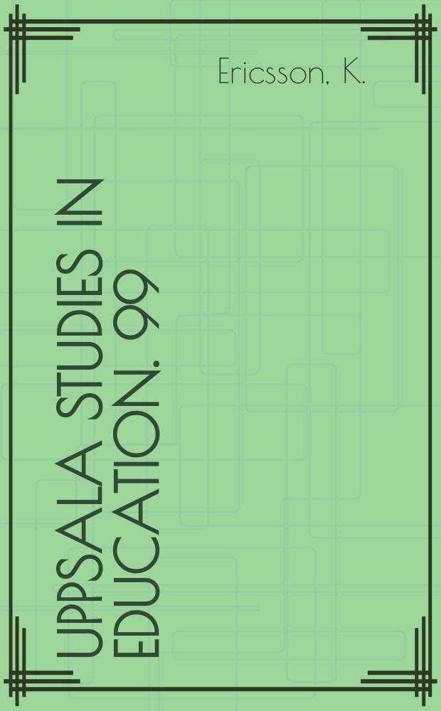 Uppsala studies in education. 99 : From institutional life to community participation
