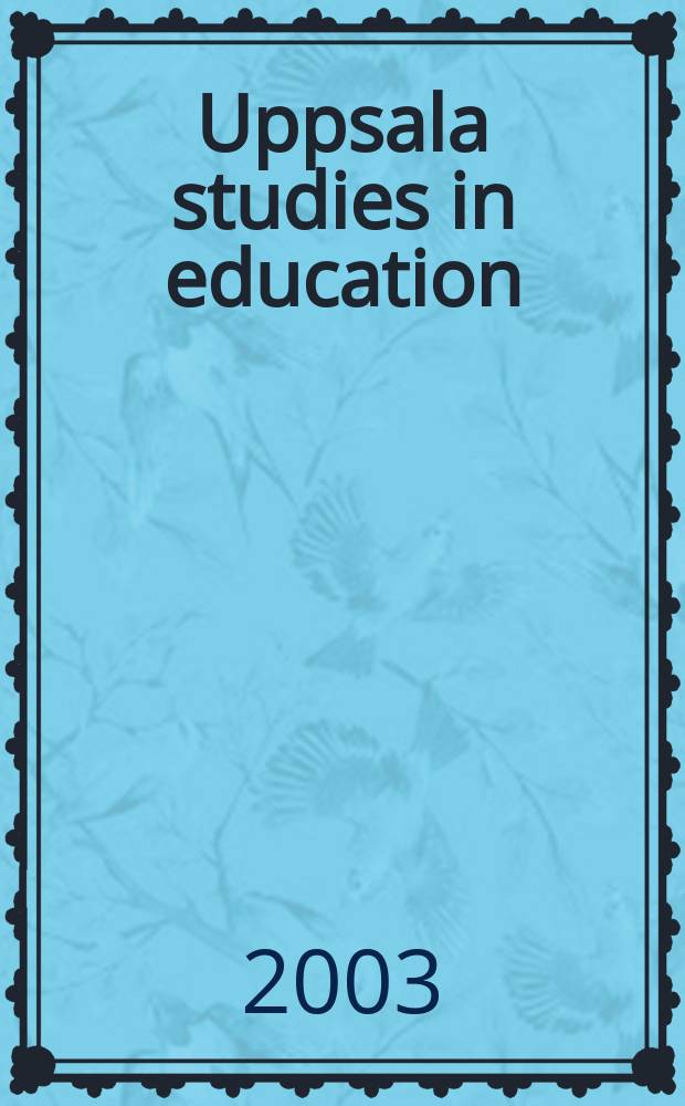 Uppsala studies in education : Barns gemenskap i förskolans