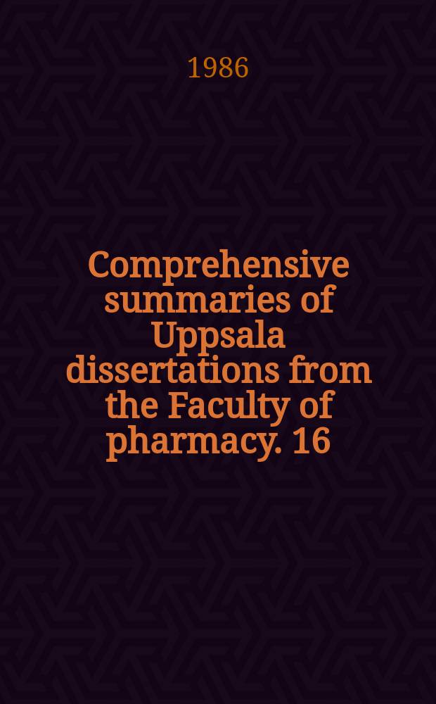Comprehensive summaries of Uppsala dissertations from the Faculty of pharmacy. 16 : Dynorphin and substance P ...