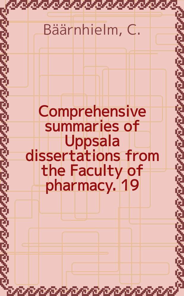 Comprehensive summaries of Uppsala dissertations from the Faculty of pharmacy. 19 : Metabolism of felodipine