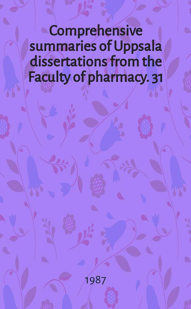 Comprehensive summaries of Uppsala dissertations from the Faculty of pharmacy. 31 : Pharmacokinetics of chlormethiazole ...
