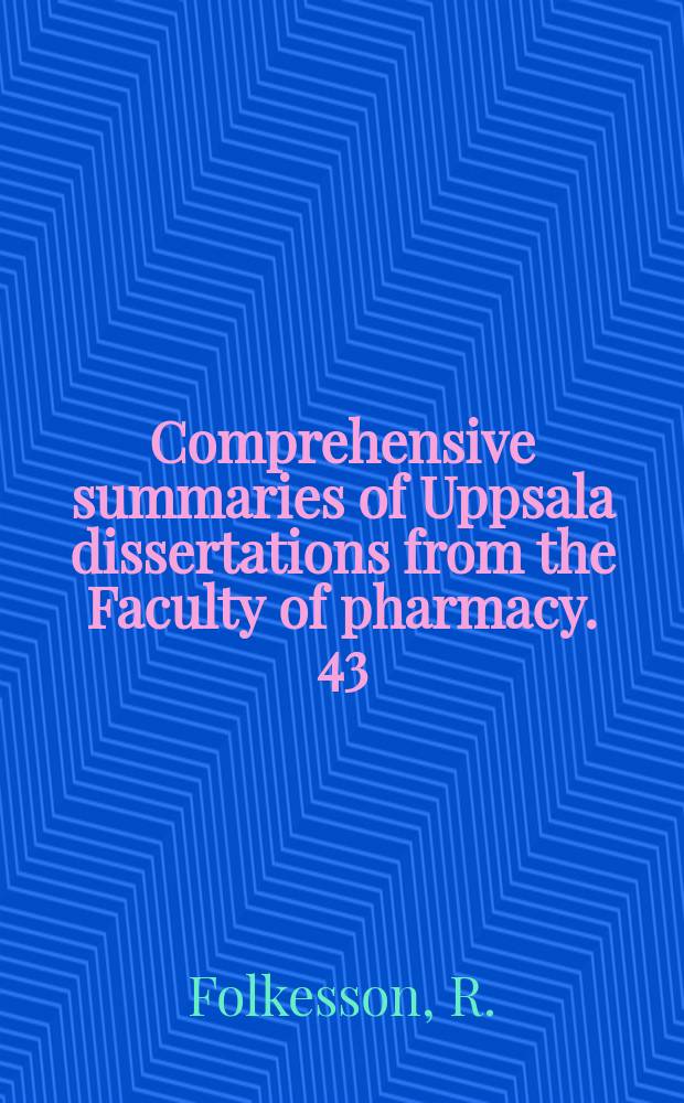 Comprehensive summaries of Uppsala dissertations from the Faculty of pharmacy. 43 : Biosynthesis, secretion and action of neuropeptides in ...
