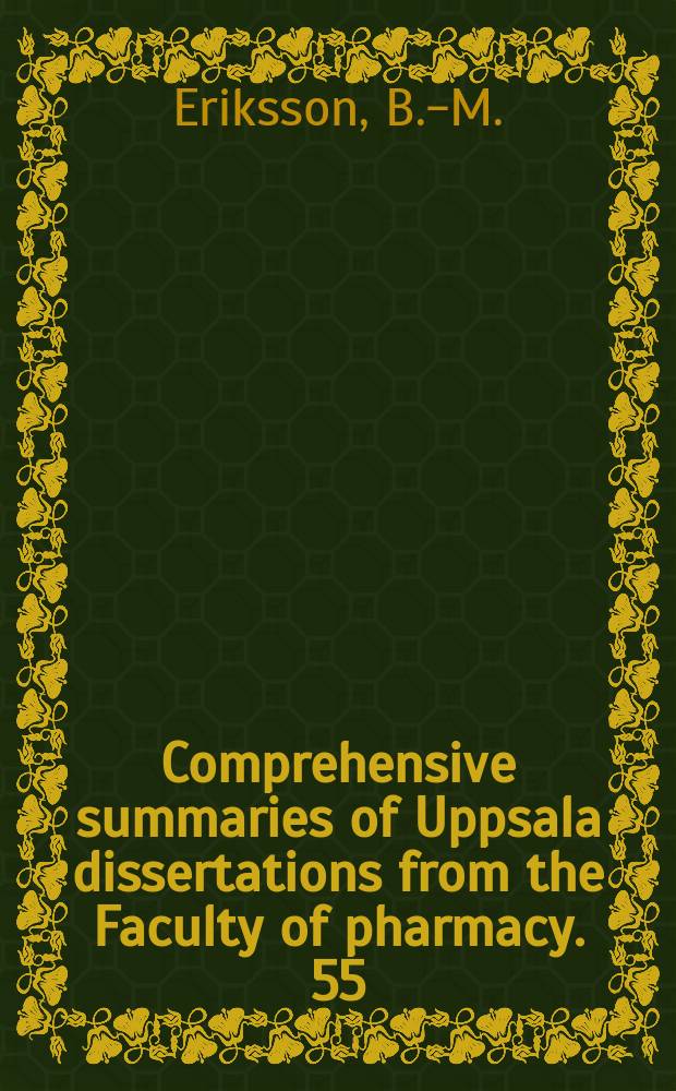Comprehensive summaries of Uppsala dissertations from the Faculty of pharmacy. 55 : Assay of catecholamines and related compounds ...