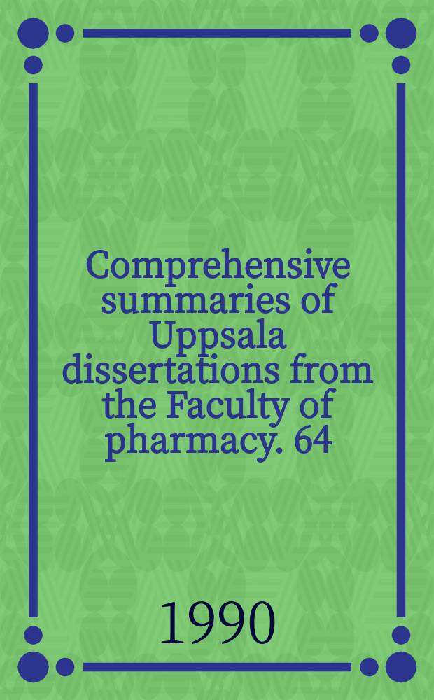 Comprehensive summaries of Uppsala dissertations from the Faculty of pharmacy. 64 : Substance P and calcitonin gene- related ...