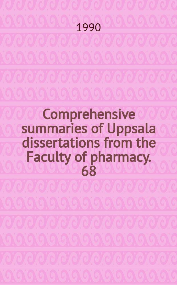 Comprehensive summaries of Uppsala dissertations from the Faculty of pharmacy. 68 : Conformationally restricted analogues ...