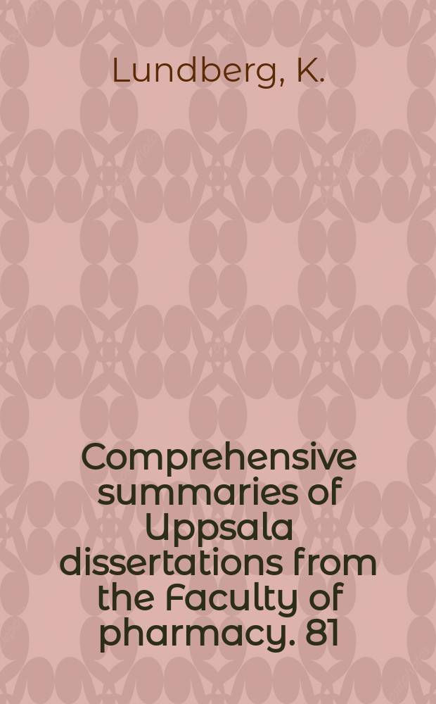 Comprehensive summaries of Uppsala dissertations from the Faculty of pharmacy. 81 : Effects of 2,3,7,8- tetrachlorodibenzo-p- dioxin