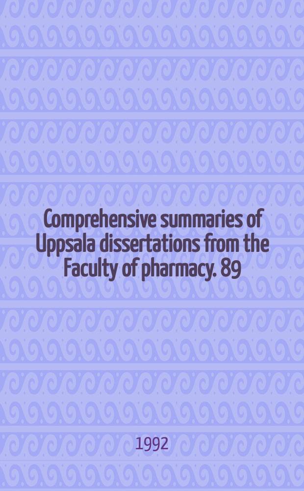 Comprehensive summaries of Uppsala dissertations from the Faculty of pharmacy. 89 : Studies on solid dispersions for fast release