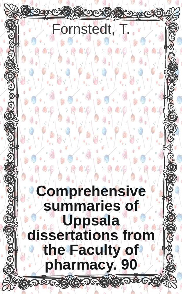 Comprehensive summaries of Uppsala dissertations from the Faculty of pharmacy. 90 : Distortions of analyte peaks due to large system