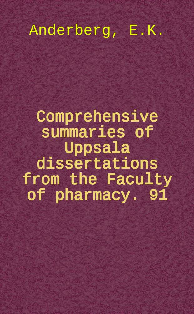 Comprehensive summaries of Uppsala dissertations from the Faculty of pharmacy. 91 : Studies on the dissolution of fine ...