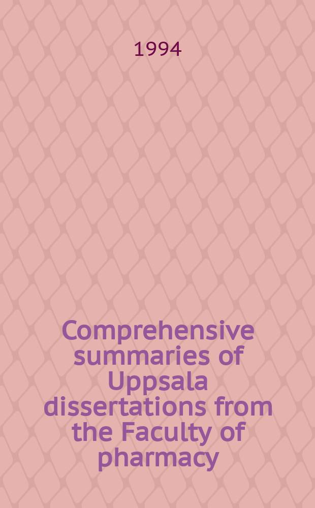 Comprehensive summaries of Uppsala dissertations from the Faculty of pharmacy : The role of excitatory amino acids ...
