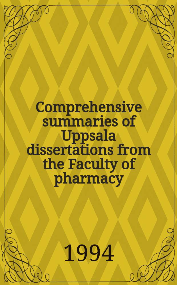 Comprehensive summaries of Uppsala dissertations from the Faculty of pharmacy : Serotonergic activity of 8- (Dialkylaming)