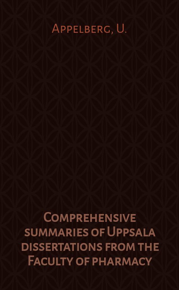 Comprehensive summaries of Uppsala dissertations from the Faculty of pharmacy : Novel 5-HT₁_a - receptor agonists
