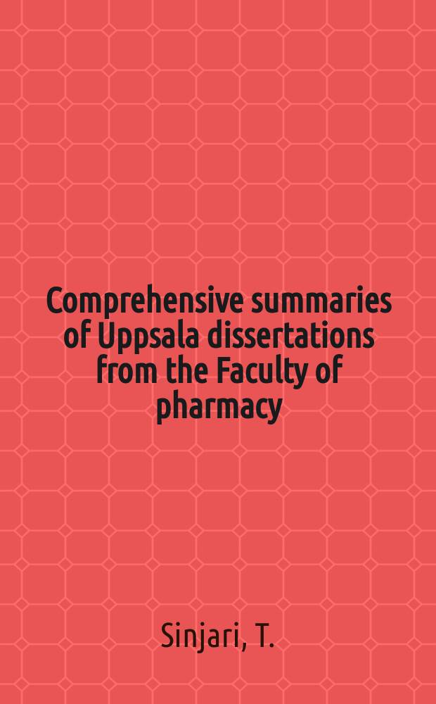 Comprehensive summaries of Uppsala dissertations from the Faculty of pharmacy : Distribution and biochemical effects of selected