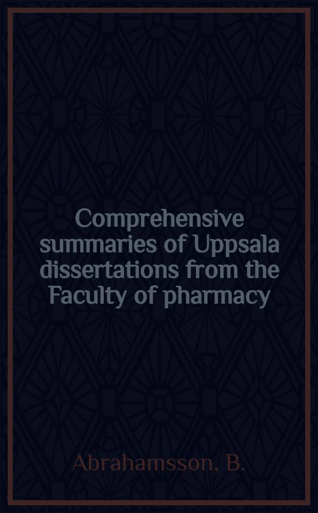 Comprehensive summaries of Uppsala dissertations from the Faculty of pharmacy : Biopharmaceutical aspects of extended ...